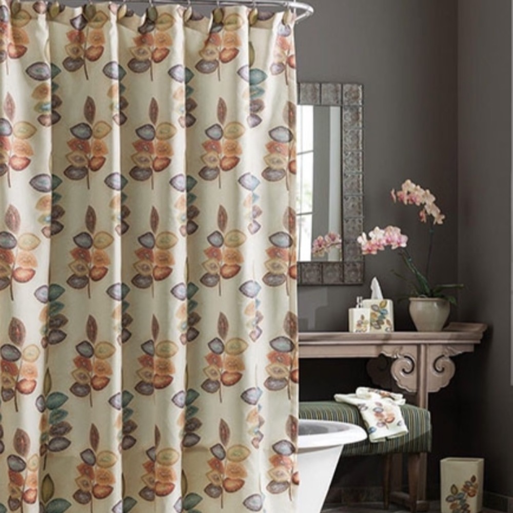 Croscill Mosaic Leaves Shower Curtain